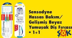 SENSODYNE HASSAS BAKIM/GELİŞMİŞ BEYAZ YUMUŞAK DİŞ FIRÇASI 1+1